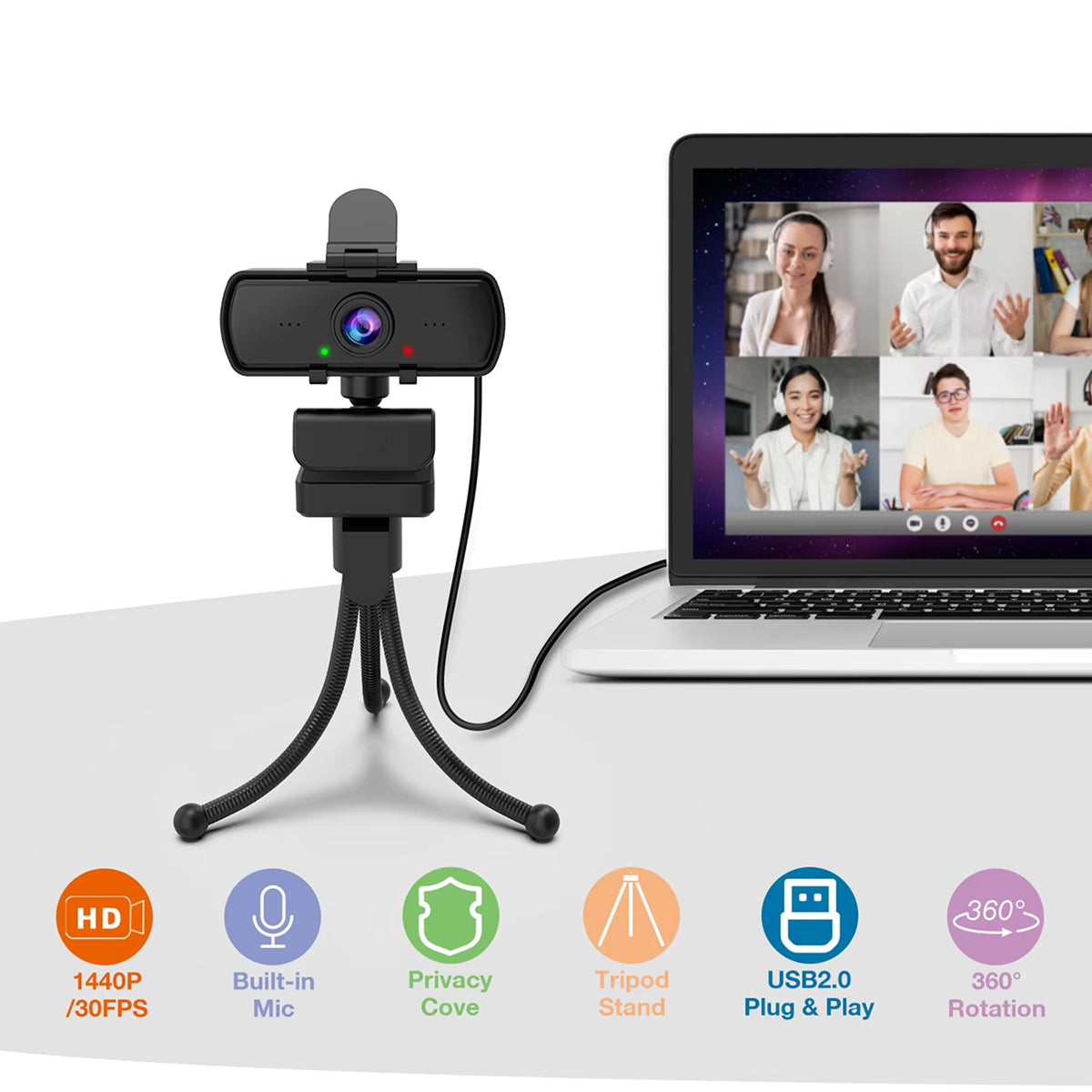 WeStrepot 1440p HD Professional Streaming Webcam