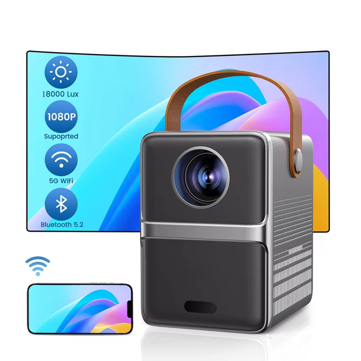WeezoRix Portable HD Garden Projector with Electric Focus