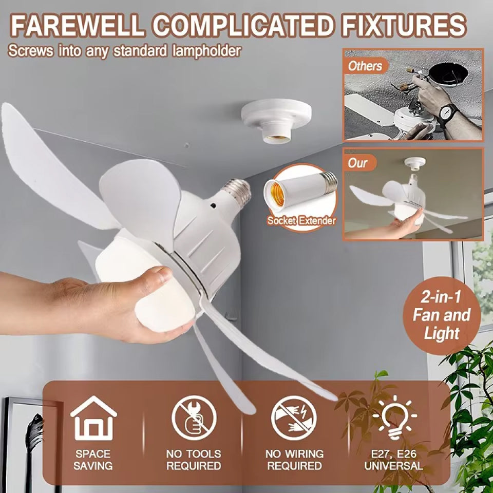 WhireeLux Socket Fan Light