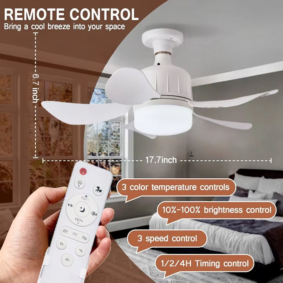 WhireeLux Socket Fan Light
