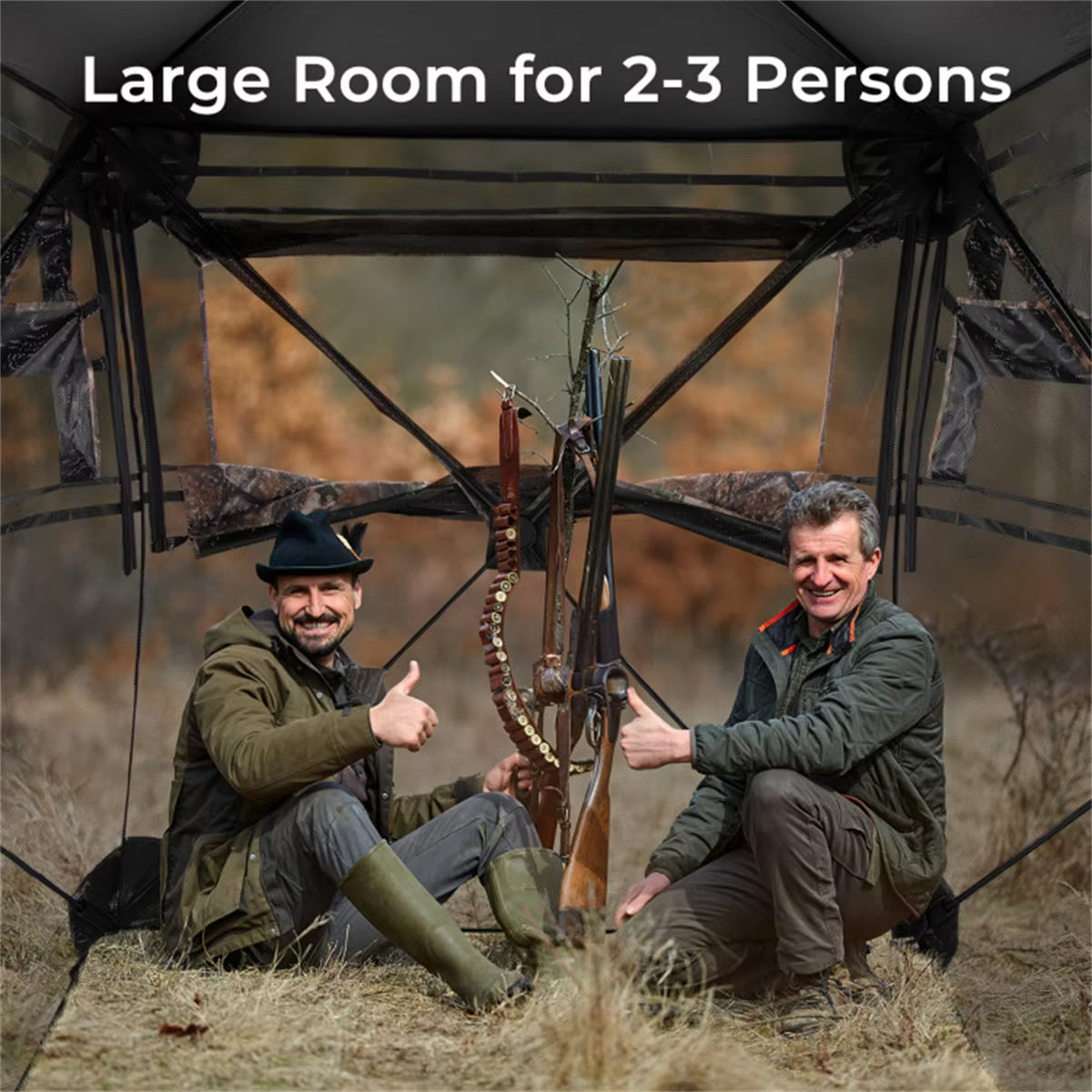 HisisBus 360-Degree See-Through Hunting Ground Blind