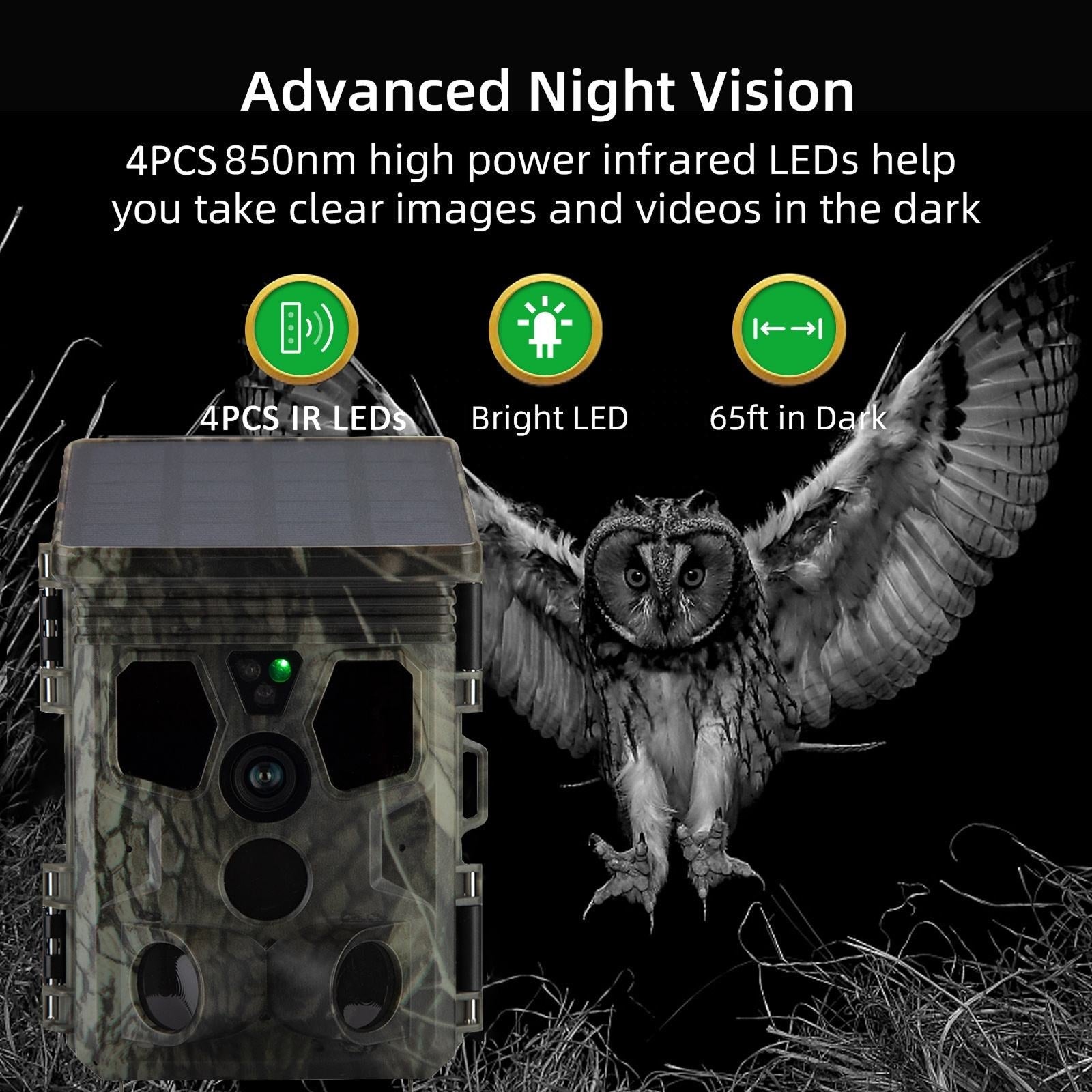 Wildsnap 4K WiFi Solar Trail Camera