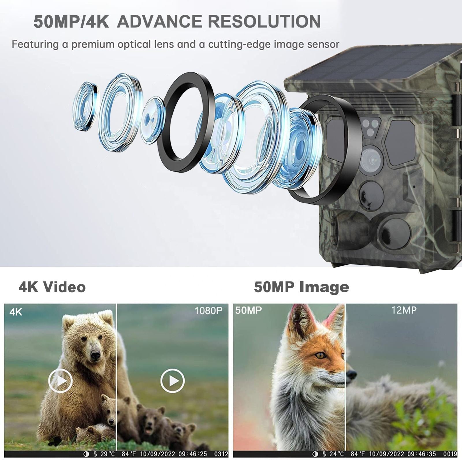 Wildsnap 4K WiFi Solar Trail Camera