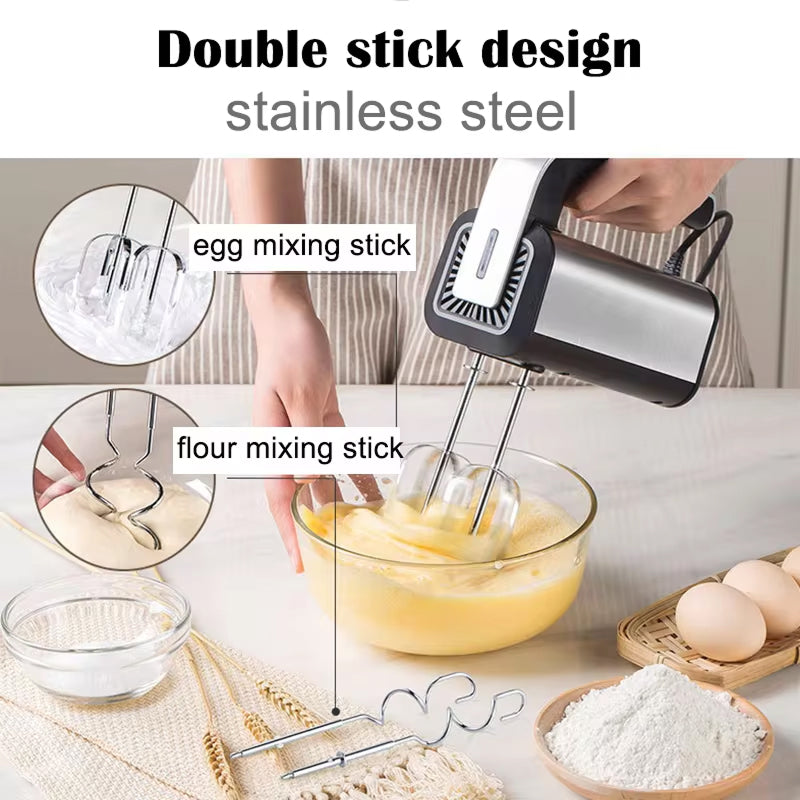 Wizapert 300W Hand Mixer with 5 Speeds and Cyclone Whisking
