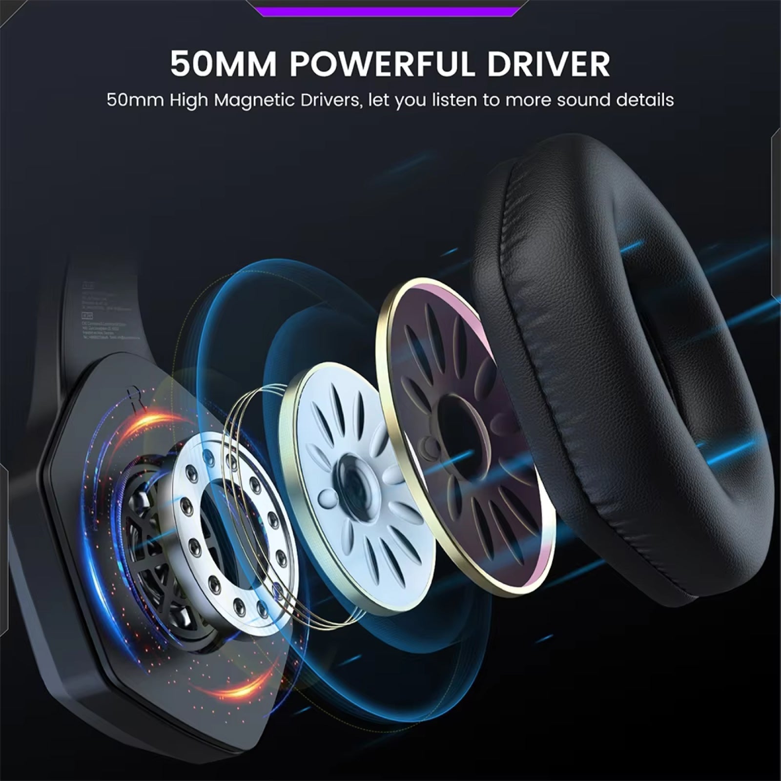WodenEko Wireless Gaming Headset 7.1 Surround Sound