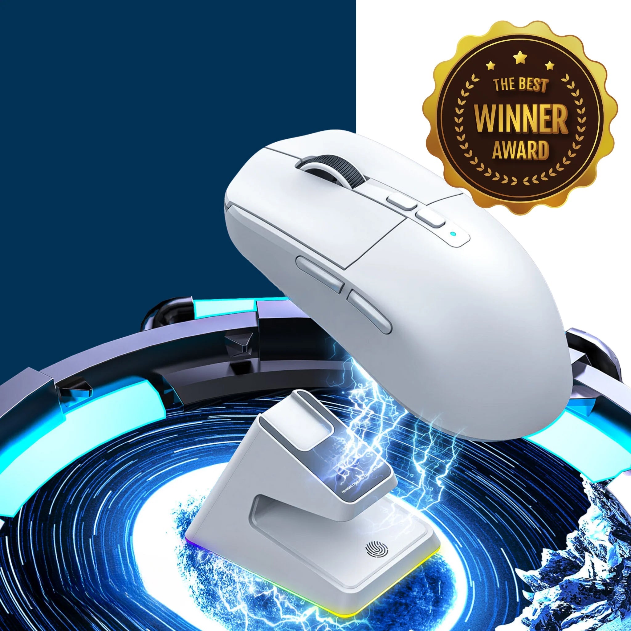 XyloSynq 55g Ultralight Wireless Gaming Mouse - PAW3395 26K DPI