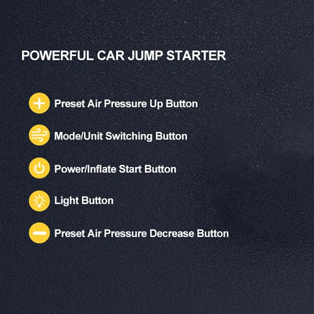 ZapixRev 7000A Portable Car Jump Starter with 150PSI Air Compressor
