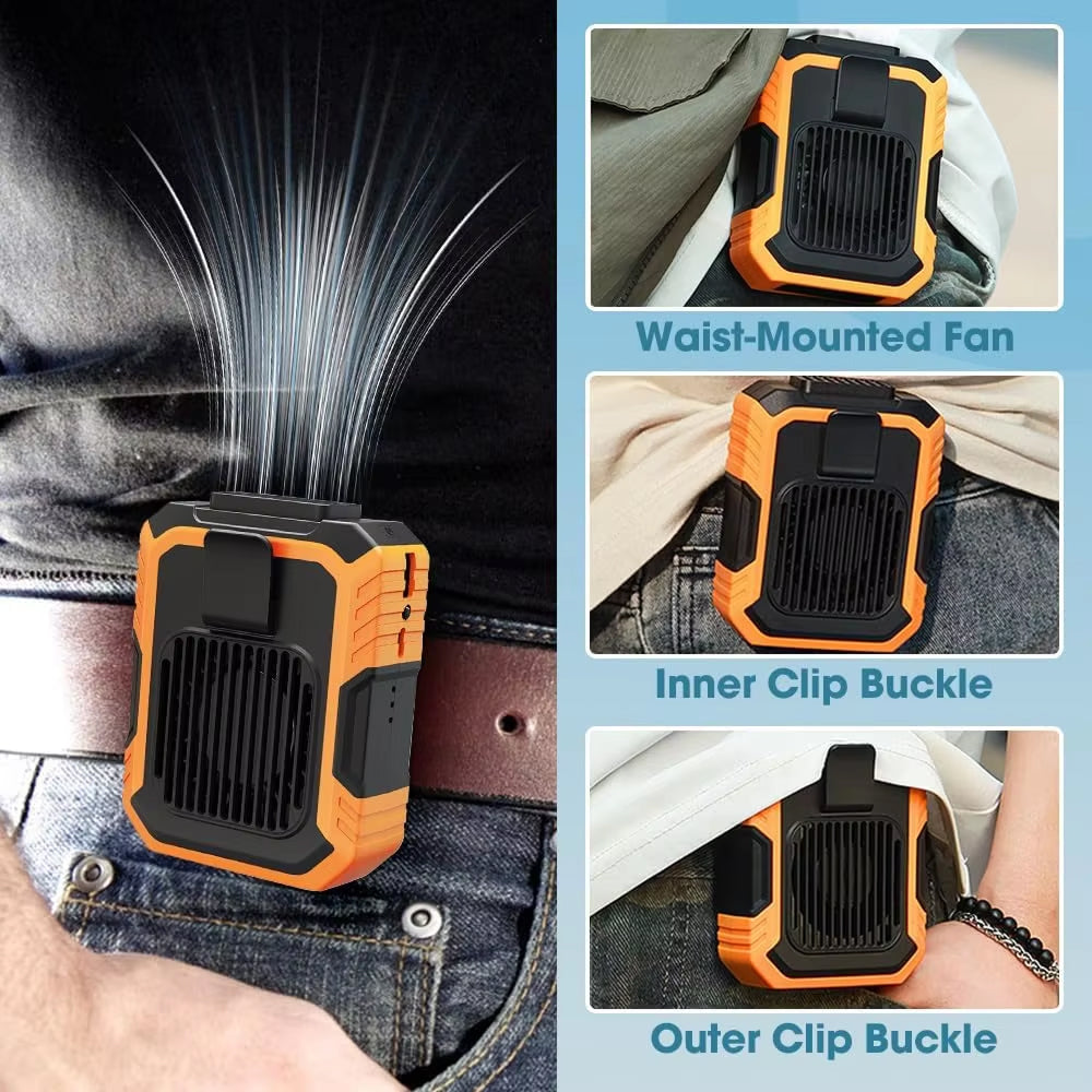 ZenBriz Hands-Free Portable Waist Fan for Hiking & Outdoor Work
