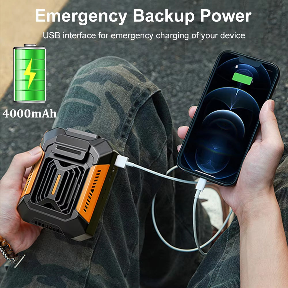 ZenBriz Hands-Free Portable Waist Fan for Hiking & Outdoor Work