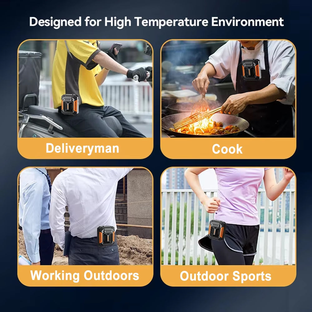 ZenBriz Hands-Free Portable Waist Fan for Hiking & Outdoor Work