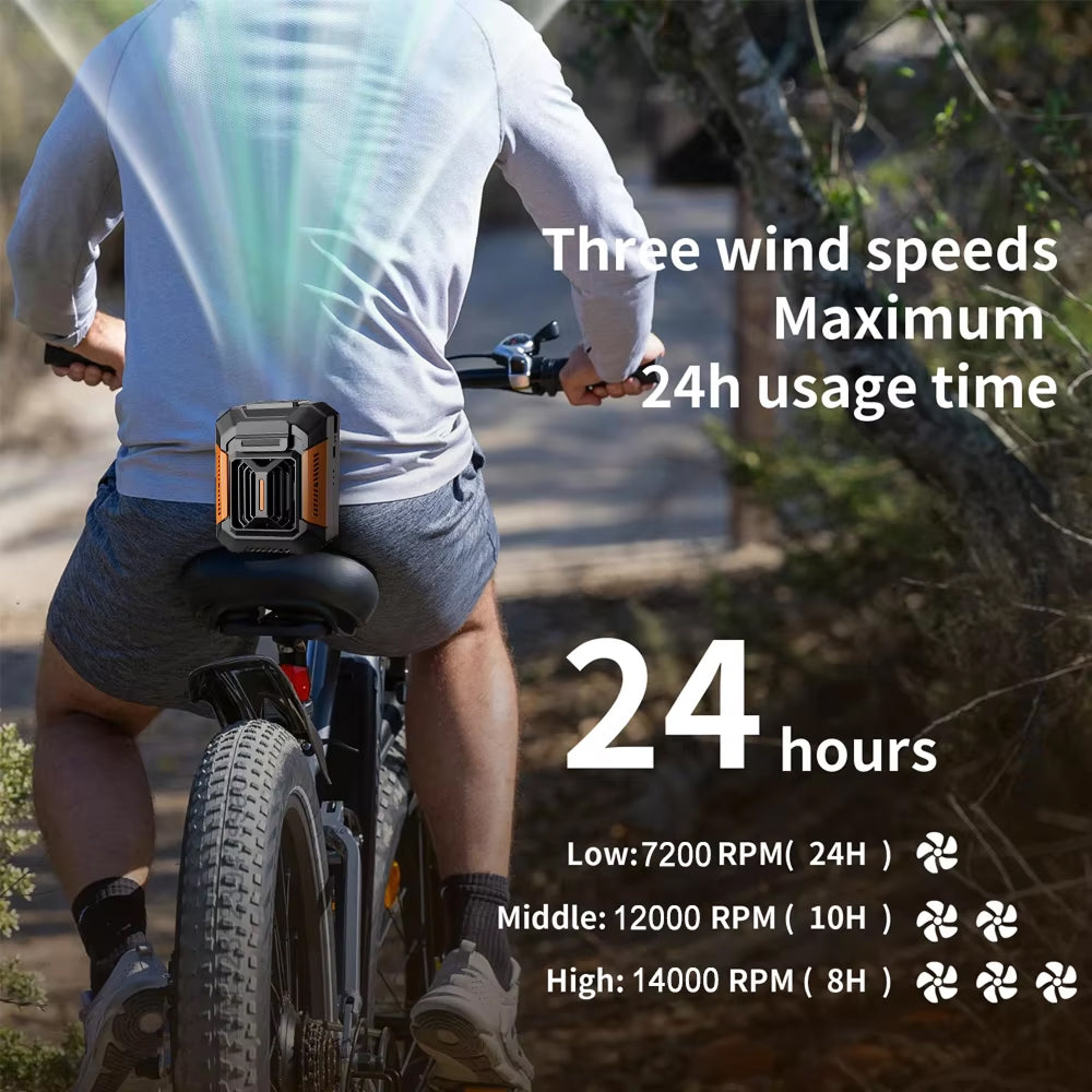 ZenBriz Hands-Free Portable Waist Fan for Hiking & Outdoor Work
