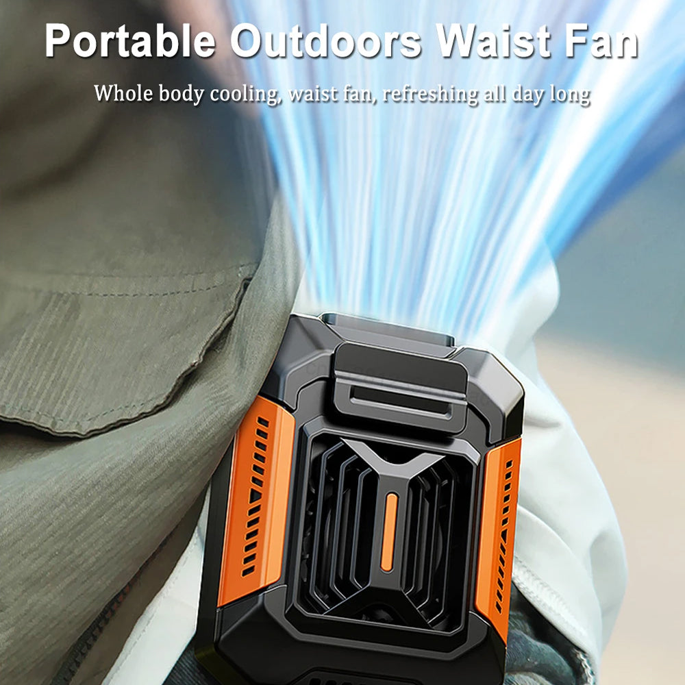 ZenBriz Hands-Free Portable Waist Fan for Hiking & Outdoor Work