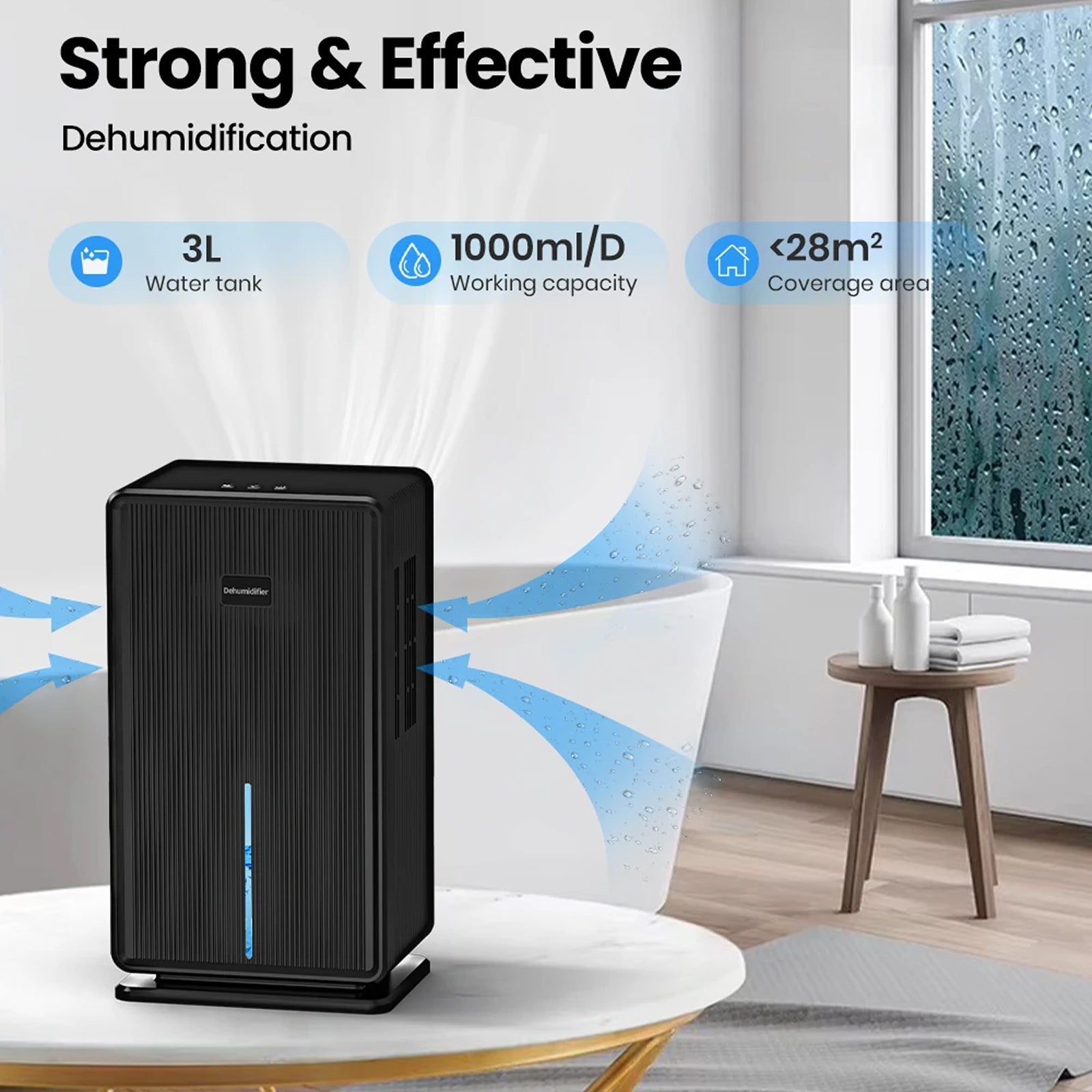ZeniHumi Whisper-Quiet 100oz Home Dehumidifier