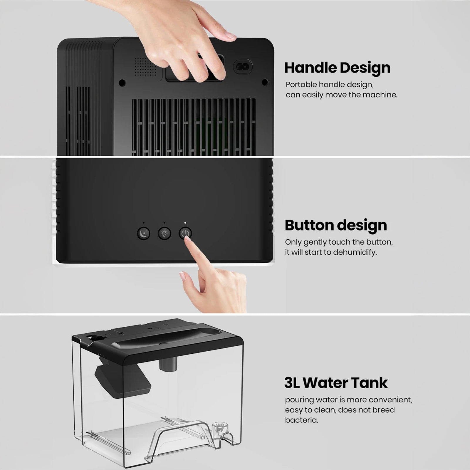 ZeniHumi Whisper-Quiet 100oz Home Dehumidifier