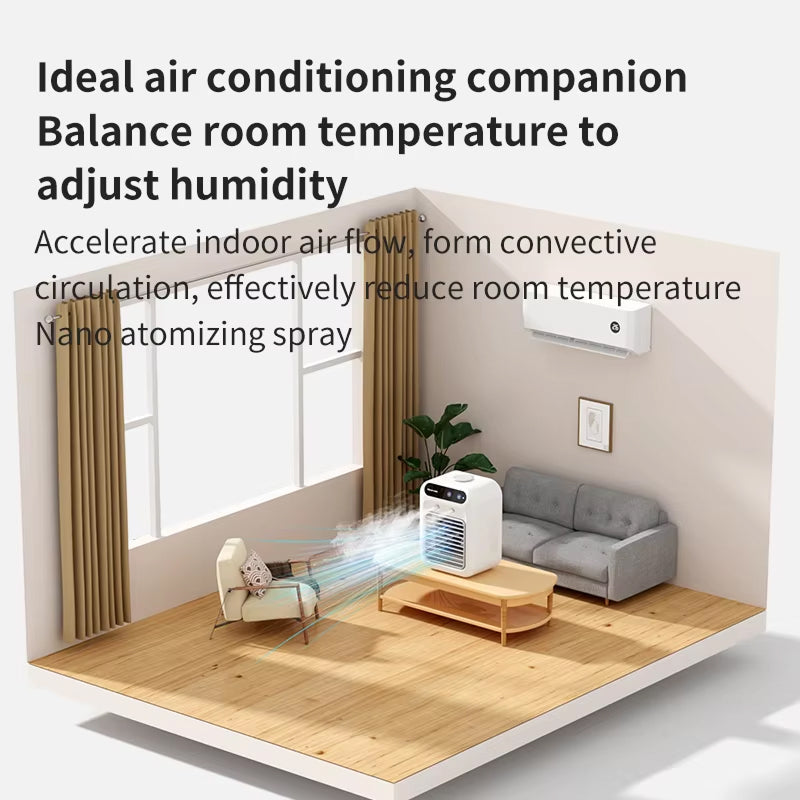 ZensAirex Portable AC with Nano Ice Mist & Silent 20dB Cooling