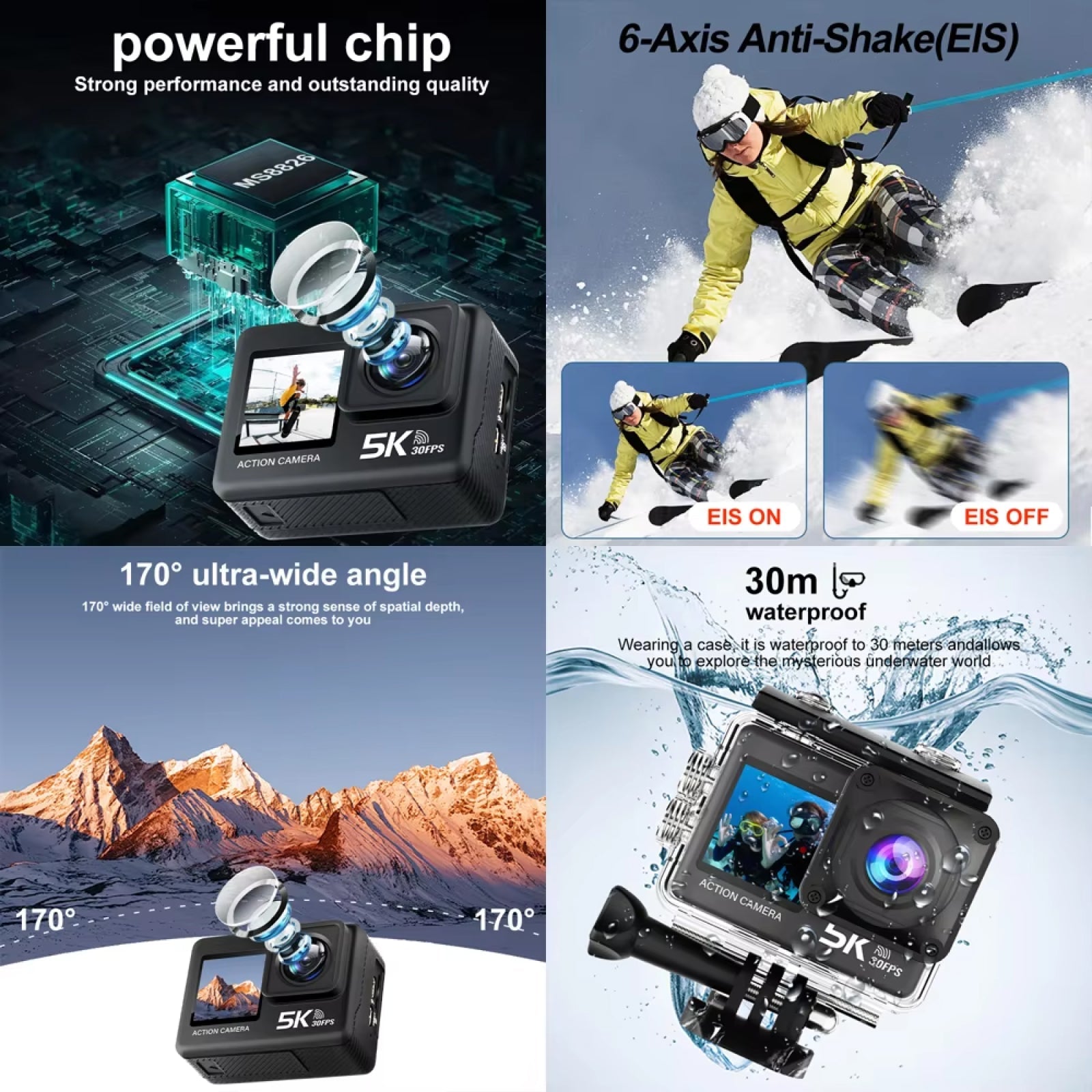 ZinoxCam 5K Ultra-HD Action Camera