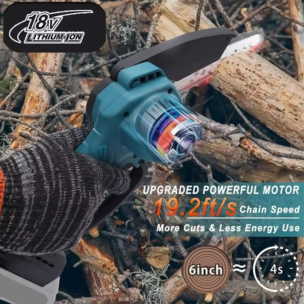 Zizacket 6-Inch Cordless Mini Chainsaw for Tree Trimming