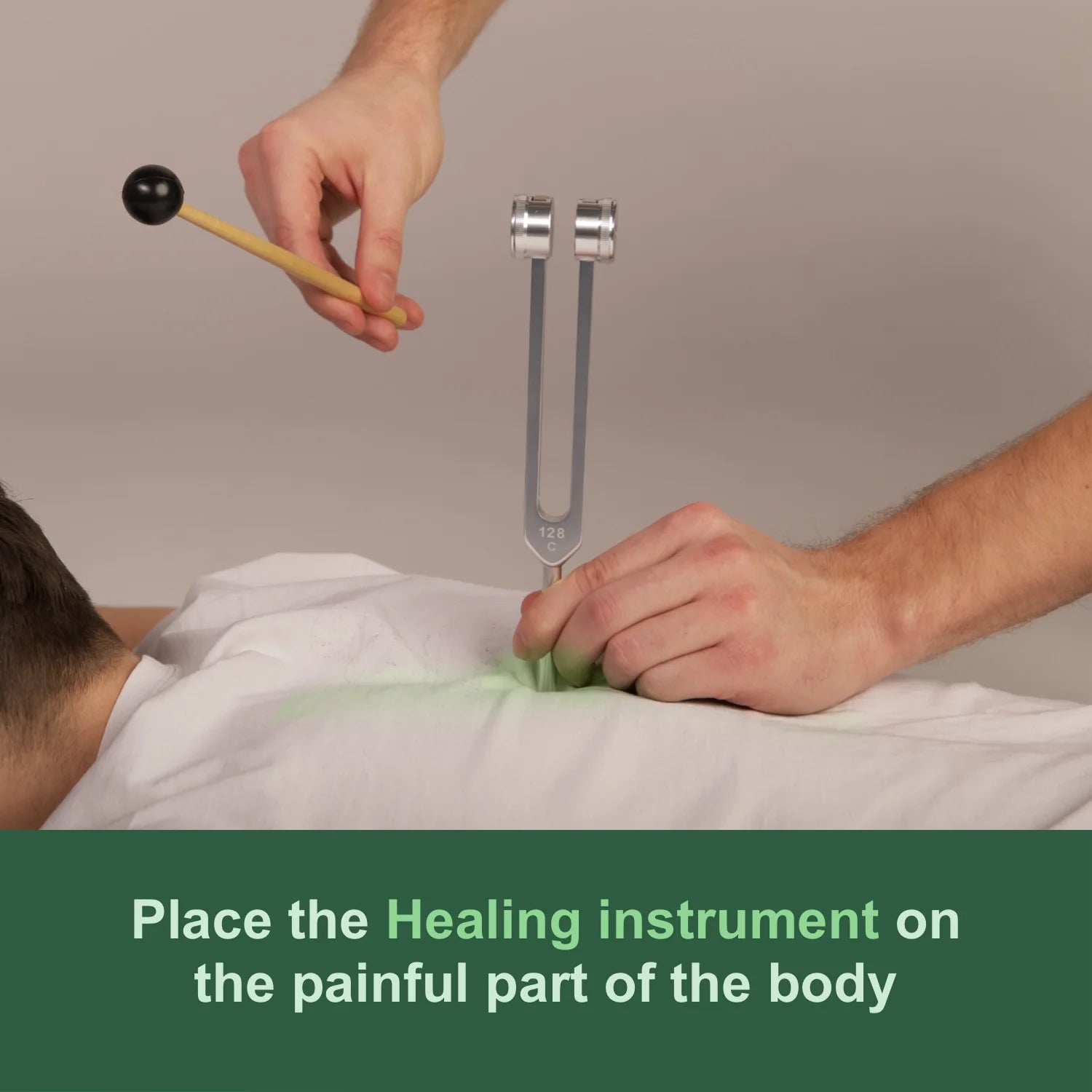 ZynVybra 128Hz Sound Therapy Tuning Fork for Pain Relief