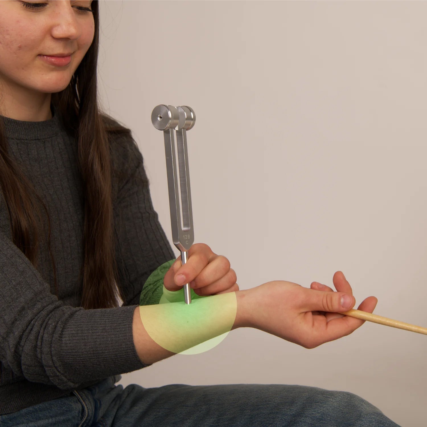 ZynVybra 128Hz Sound Therapy Tuning Fork for Pain Relief